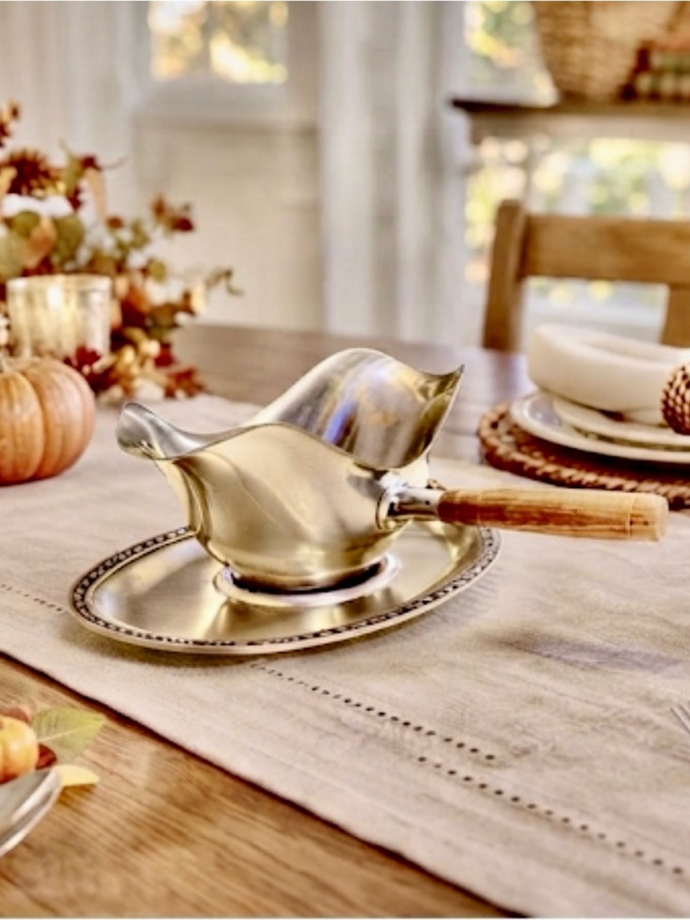 Vintage Mid Century Oneida 18/8 Stainless Steel Gravy Boat & Underplate Tray Set